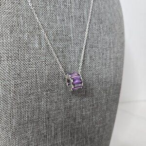 Lia Sophia Kiam Family Caleigh Purple Pendant Necklace